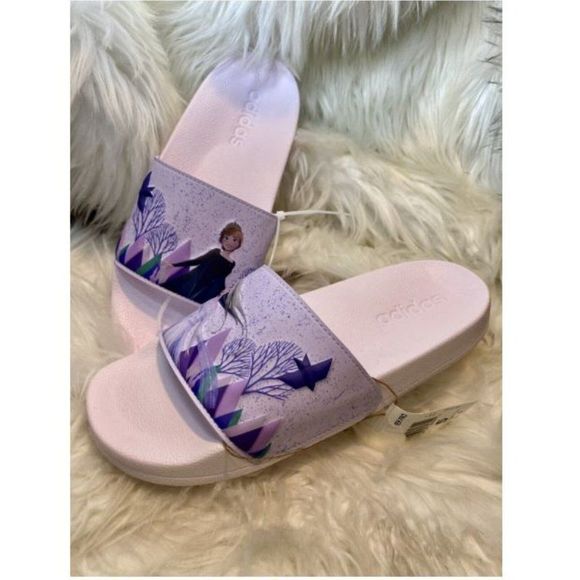 adidas Adilette Shower Slide Sandal, Purple Tint/Light Purple/Almost Pink Sz 5 - Picture 2 of 4